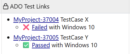 ADO Test Links with Test results in ReqView ADO Test Links with Test results in ReqView