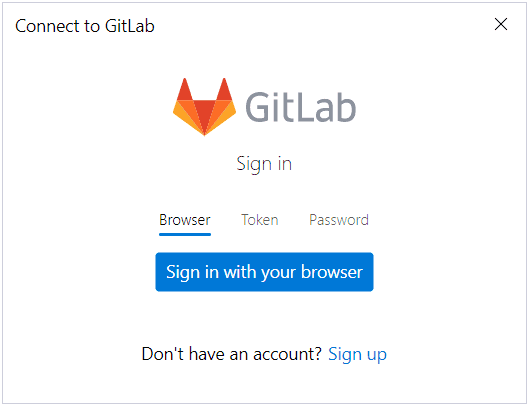 Git Credential Manager window for GitLab.com