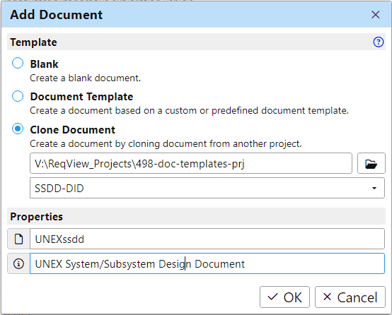 Add UNEX System/Subsystem Design Document in ReqView