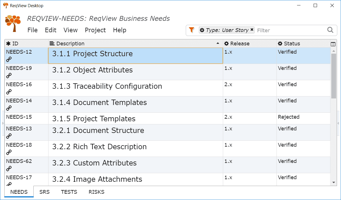 Dynamic export filter