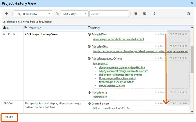 Manage Requirements Changes | ReqView Documentation