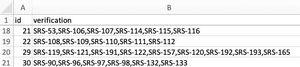 Update verification links in ReqView from a CSV file