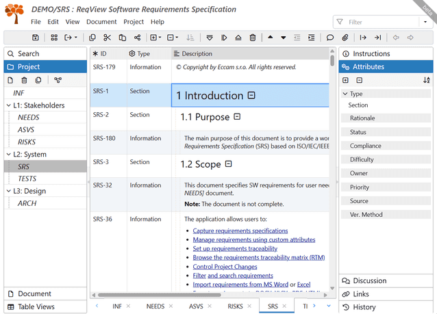 Set up Requirements Projects | ReqView Documentation