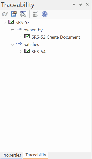 Links between EA model elements exported from ReqView