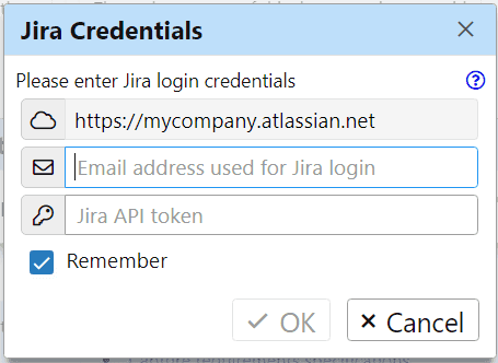 Set Jira Credentials in ReqView Set Jira Credentials in ReqView