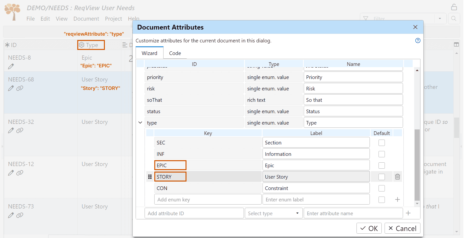 Export epic and story rows