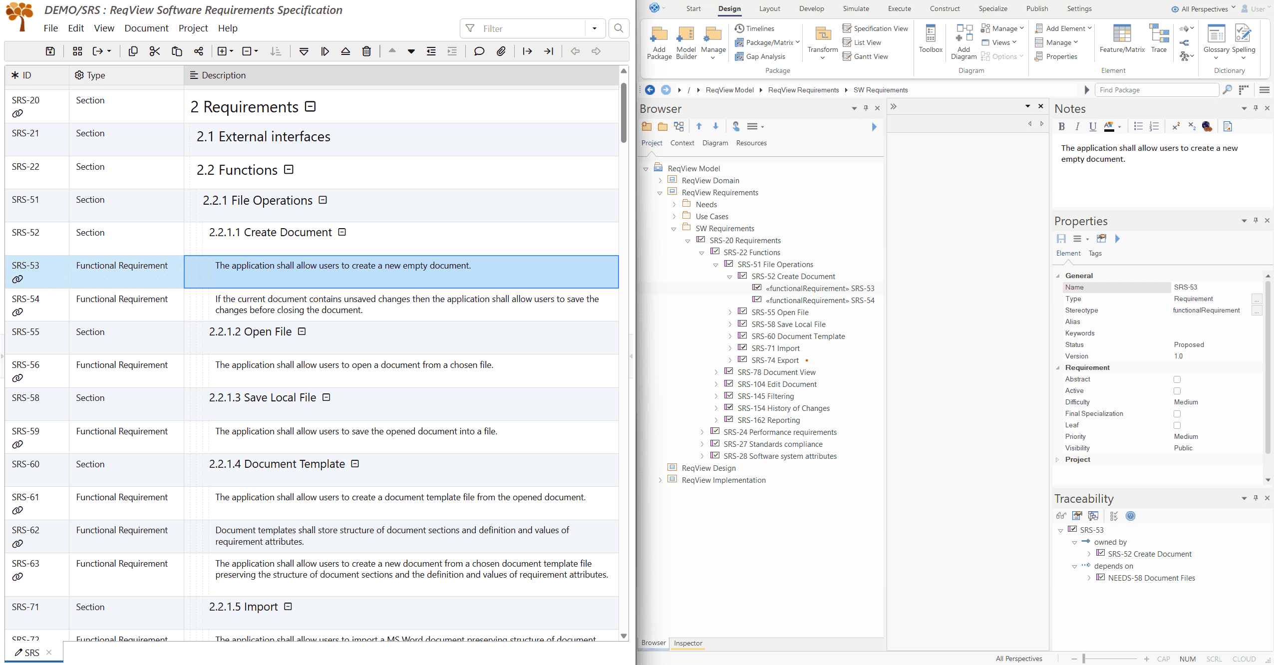 Export requirements from ReqView to EA Export requirements from ReqView to EA