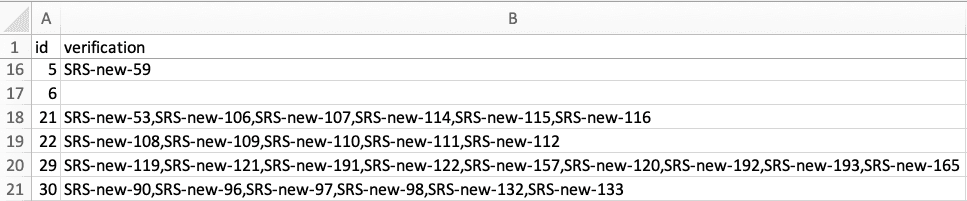 In Excel convert verification links text strings to columns